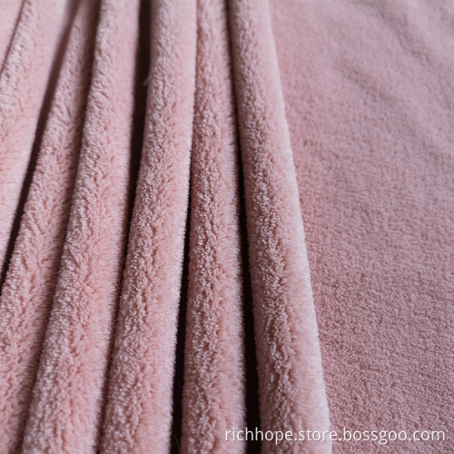 100% Polyester Solid Coral Minky Fleece Stoff